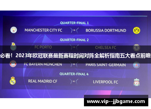 必看!2023年欧冠联赛最新赛程时间对阵全解析指南五大看点前瞻 必看!2023年欧冠联赛最新赛程时间对阵全解析指南五大看点前瞻